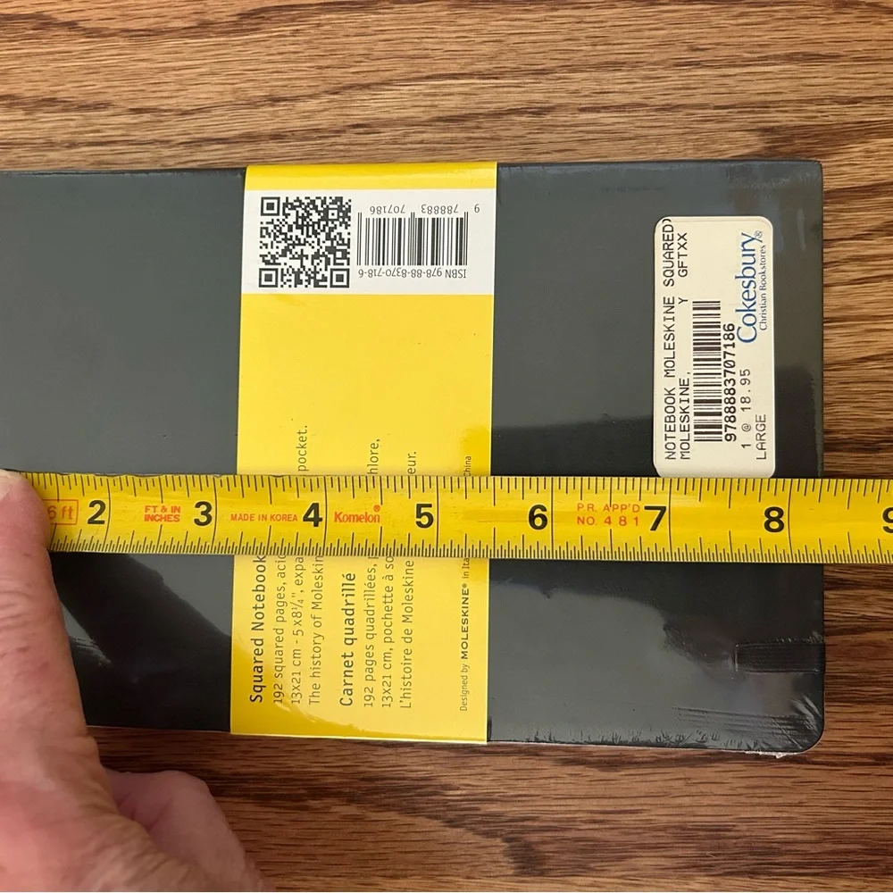 Moleskine Black Hardcover Notebook with black Band